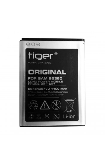 Tiger Samsung S5360-S5300-S5380-B5510 EB454357VU Batarya 1100 mAh…