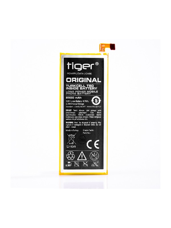 Tiger Turkcell T50 Batarya 2500 mAh (Dahili Bat.)…