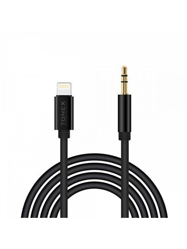 Tonex AX-02 Lightning to 3.5mm Audio AUX Ses Kablosu Siyah