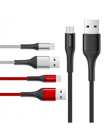 Tonex Delta Serisi Micro USB QC3.0 3.4A USB Şarj ve Data Kablosu 1mt