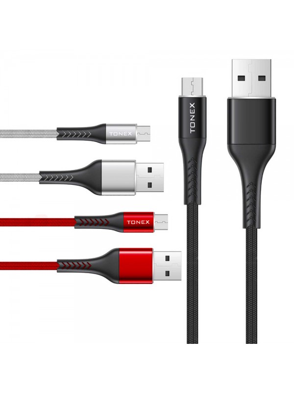 Tonex Delta Serisi Micro USB QC3.0 3.4A USB Şarj ve Data Kablosu 1mt…