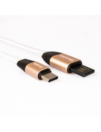 Type-C D-USB-C Çift Taraflı USB Kablo 2.1A Beyaz