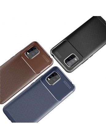 Xiaomi Mi 10 Lite Kılıf Focus Carbon Desen Silikon Arka Kapak