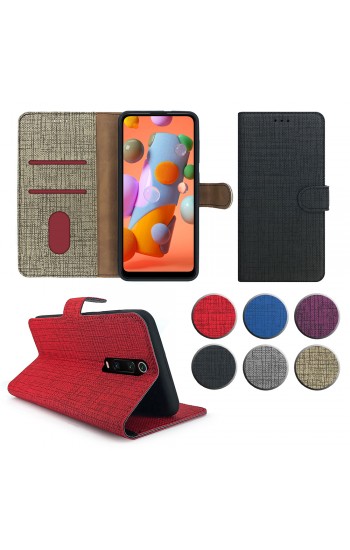 Xiaomi Mi 9T Kılıf FitCase Fabric Kapaklı Cüzdanlı…