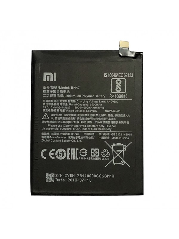Xiaomi Mi A2 Lite Batarya BN47 4000 mAh…