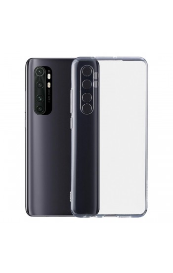 Xiaomi Mi Note 10 Lite Kılıf FitCase Toz Koruma Tıpalı Şeffaf Arka Ka…