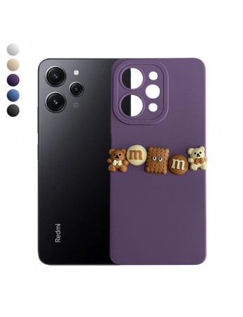 Xiaomi Redmi 12 Kılıf 3D M Bear Kamera Korumalı Silikon Kapak