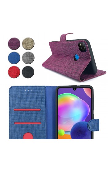 Xiaomi Redmi 9C Kılıf FitCase Fabric Kapaklı Cüzdanlı…