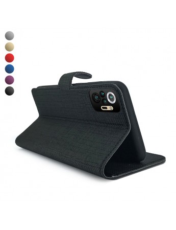 Xiaomi Redmi Note 10 Pro Kılıf FitCase Fabric Kapaklı Cüzdanlı