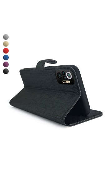 Xiaomi Redmi Note 10 Pro Kılıf FitCase Fabric Kapaklı Cüzdanlı…