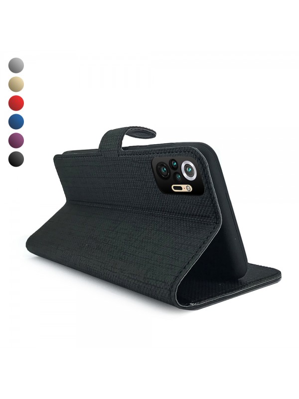 Xiaomi Redmi Note 10 Pro Kılıf FitCase Fabric Kapaklı Cüzdanlı…