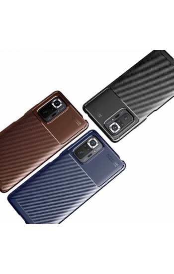 Xiaomi Redmi Note 10 Pro Kılıf Focus Carbon Desen Silikon Arka Kapak…