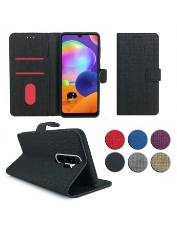 Xiaomi Redmi Note 8 PRO Kılıf FitCase Fabric Kapaklı Cüzdanlı