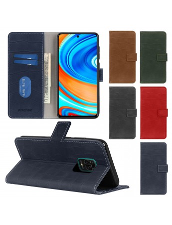 Xiaomi Redmi Note 9S / 9 Pro Kılıf Kroko Desen Kapaklı Cüzdanlı