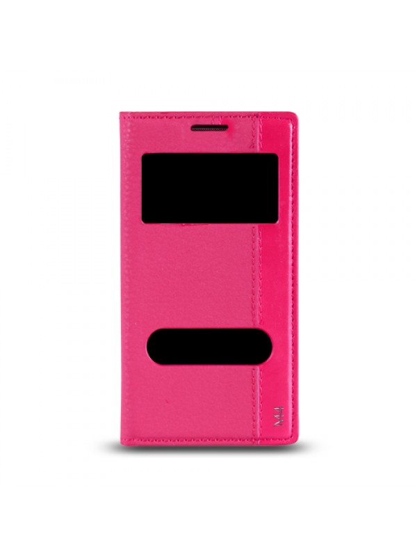 Xperia M4 Aqua Gizli Mıknatıslı Pencereli Magnum Kılıf Pembe